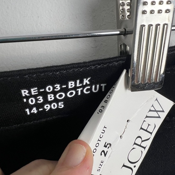 NEW J. Crew Women's True Black High-Rise Bootcut Jean In 2003 Super Stretch 25 - Picture 8 of 9
